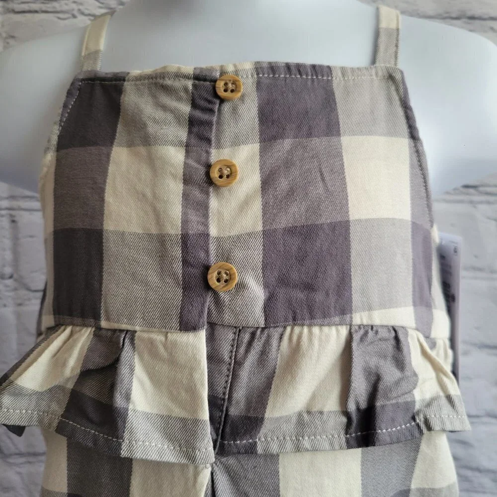Baby Girl Carter's Gingham Linen Jumpsuit